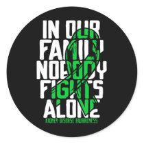 Kidney Disease Support Family Kidney Disease Aware Classic Round Sticker
