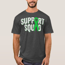 Kidney Disease Support Squad  Green Awareness T-Shirt