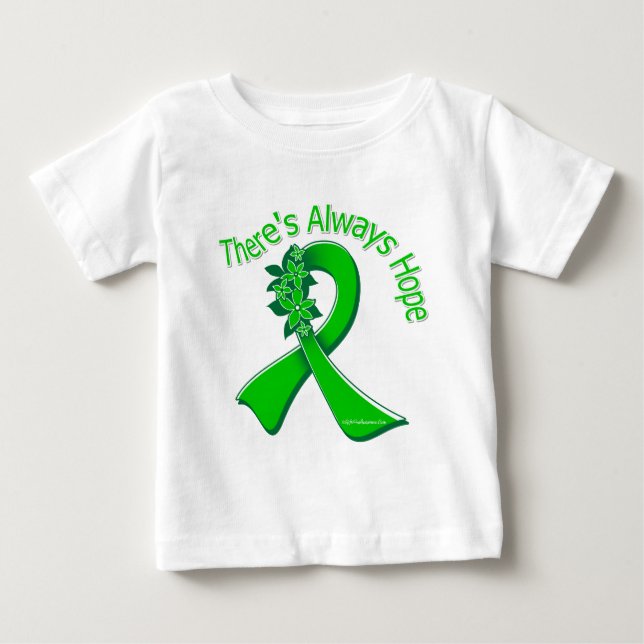 Kidney Disease There's Always Hope Floral Baby T-Shirt (Front)