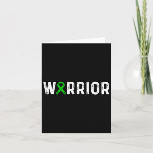 Kidney Disease Warrior Awareness Green Ribbon Card