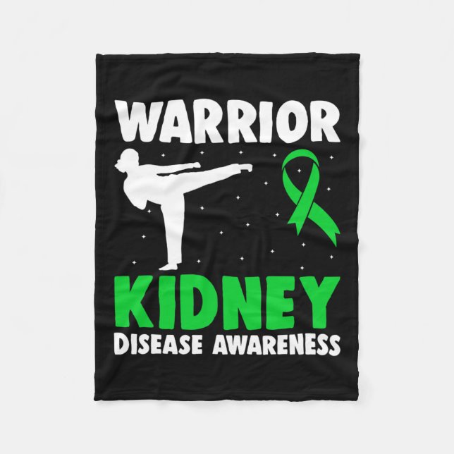 Kidney Disease Warrior Dialysis Nephritis Organ Do Fleece Blanket (Front)