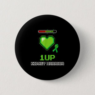 Kidney disease warrior green ribbon health button
