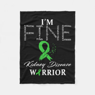 Kidney Disease Warrior I'm Fine  Fleece Blanket