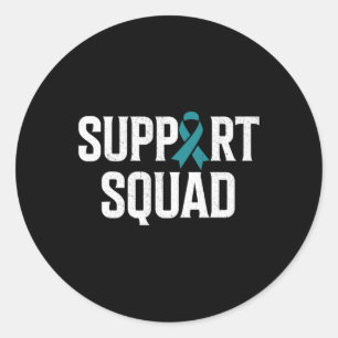 Kidney Disease Warrior Support Squad Classic Round Sticker