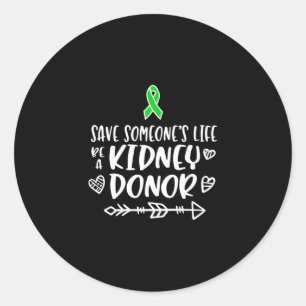 Kidney Donation awareness, organ donor Classic Round Sticker