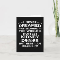 Kidney Donor Art Men Women Kidney Disease Awarenes Card