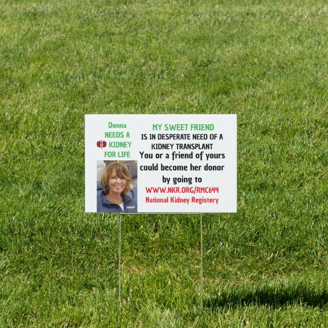 Kidney Donor Durable Yard Sign (Insitu)