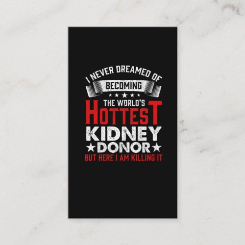 Kidney Donor Organ Transplant Surgery Recovery Business Card