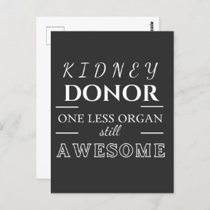 Kidney Donor Thank you Postcard
