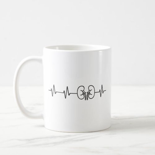 Kidney Heartbeat Dialysis Nephrology Kidney Donor Coffee Mug