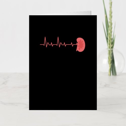 Kidney Heartbeat _ EKG Pulse Heart Rate Dialysis Foil Greeting Card