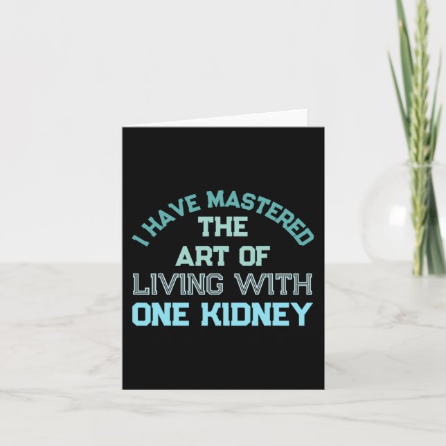 Kidney Organ Donor Transplant Dialysis Kidney Dise Card (Front)