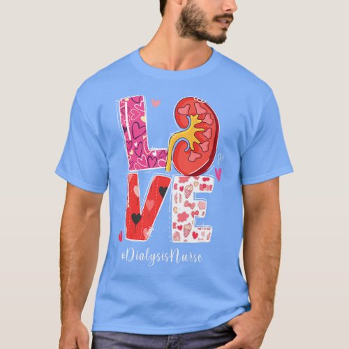 Kidney Organ Love Dialysis Nurse Nursing Student V T_Shirt