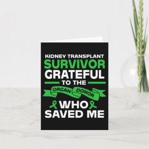 Kidney Recipient Kidney Transplant Survivor Card