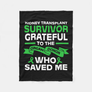 Kidney Recipient Kidney Transplant Survivor  Fleece Blanket