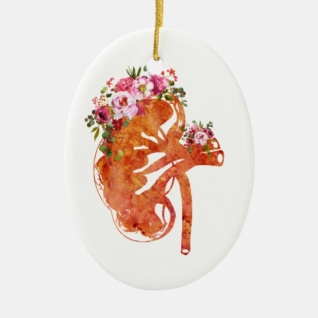 Kidney section ceramic ornament (Front)