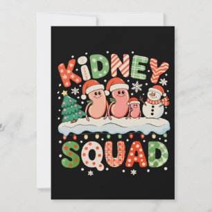 Kidney Squad Dialysis Nurse Christmas Xmas Snowman Invitation