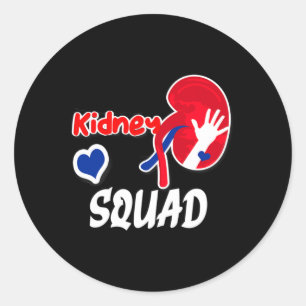 Kidney Squad Nephrology Nurse Dialysis Technician  Classic Round Sticker