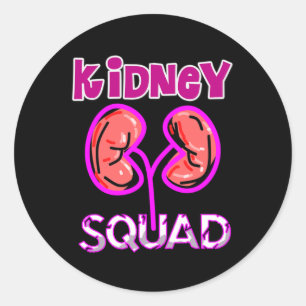 Kidney Squad Nephrology Nurse Dialysis Technician  Classic Round Sticker