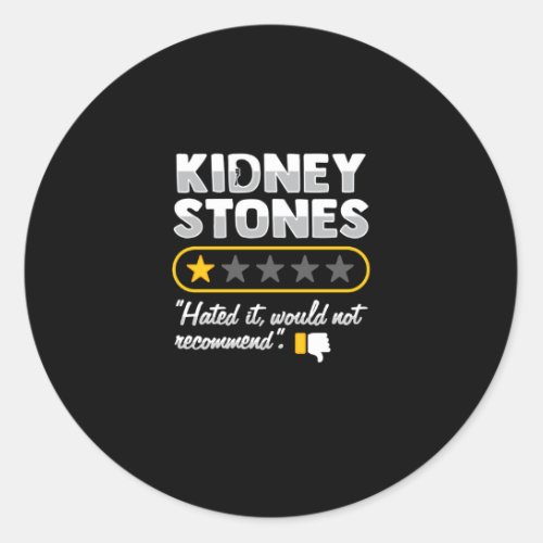 Kidney Stone Surgery Recovery Classic Round Sticker