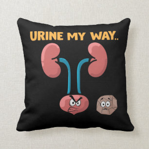 Kidney Stone Survivor Funny Surgery Recovery Humor Throw Pillow