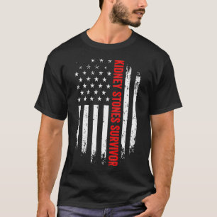 Kidney Stones Survivor American Flag Recovery Get T-Shirt