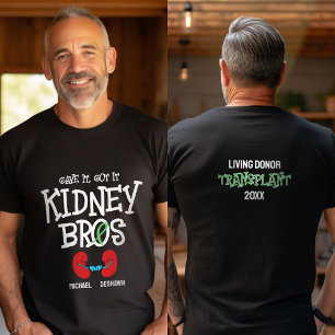 Kidney Transplant Donor & Recipient Men's Custom T-Shirt