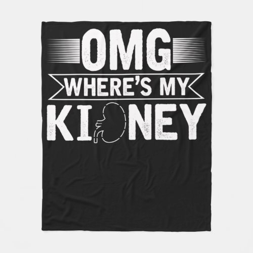 Kidney Transplant Funny Organ Surgery Fleece Blanket