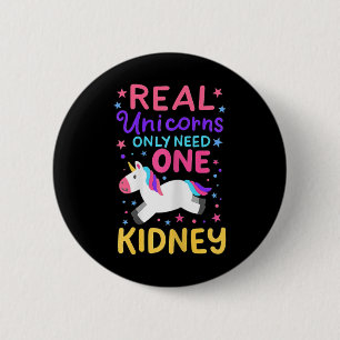 Kidney Transplant Renal Surgery Cute Unicorn For G Button