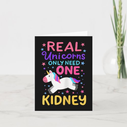 Kidney Transplant Renal Surgery Cute Unicorn For G Card