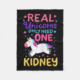 Kidney Transplant Renal Surgery Cute Unicorn For G Fleece Blanket
