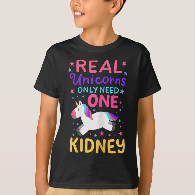 Kidney Transplant Renal Surgery Cute Unicorn For G T-Shirt (Front)
