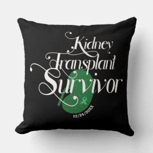 Kidney Transplant Survivor Custom Throw Pillow