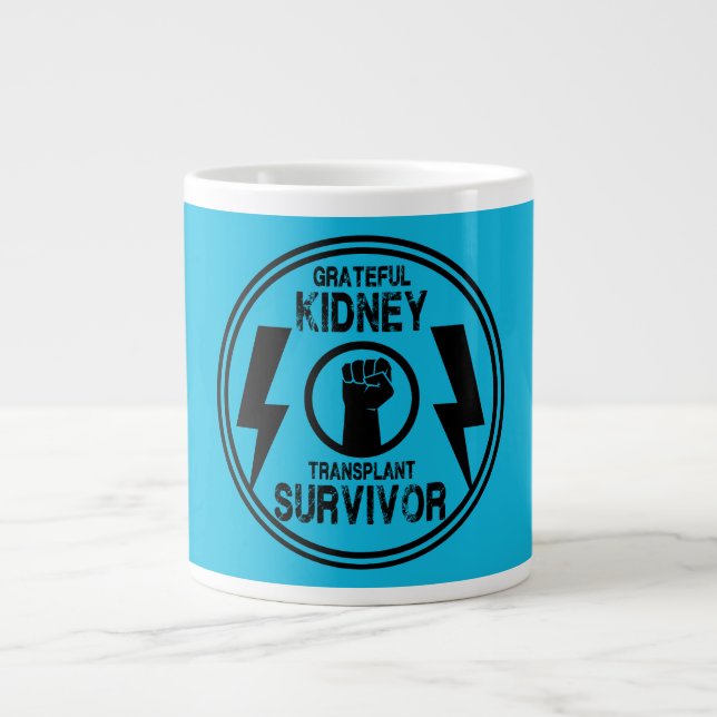 Kidney Transplant Survivor Giant Coffee Mug (Front)