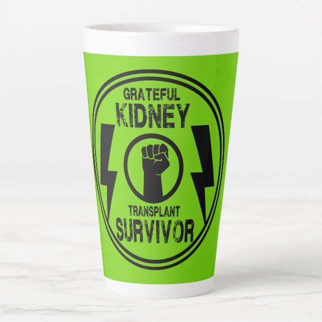 Kidney Transplant Survivor Latte Mug (Front)