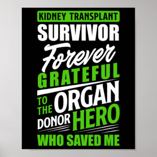 Kidney Transplant Survivor Organ Kidney Donor Reci Poster