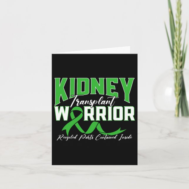 Kidney Transplant Warrior Renal Kidney Disease Pat Card (Front)