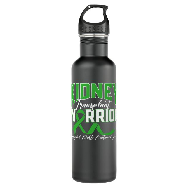 Kidney Transplant Warrior renal kidney disease pat Stainless Steel Water Bottle (Front)