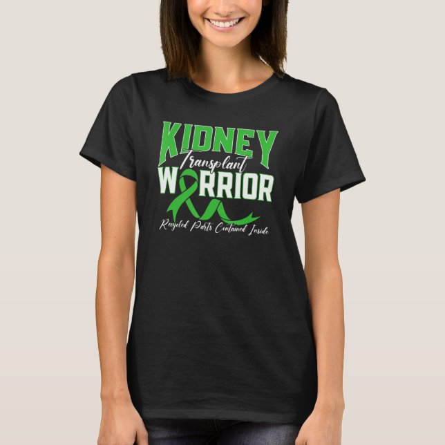 Kidney Transplant Warrior Renal Kidney Disease Pat T-Shirt (Front)