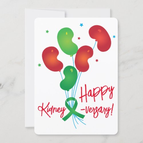 Kidney_versary Balloons Customizable Invitation