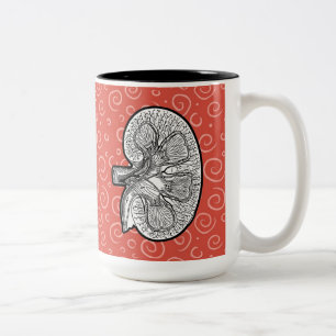 Kidney, You can’t scare me, customize, Two-Tone Coffee Mug