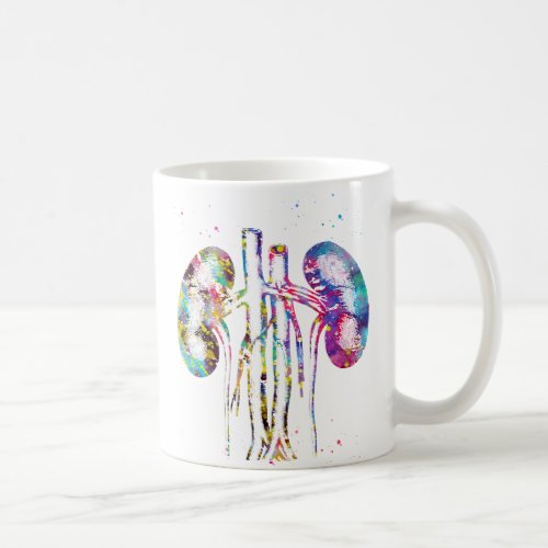 Kidneys anatomy coffee mug