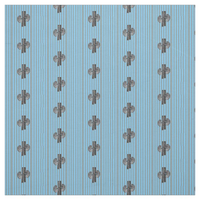 Kidneys Nephrology Blue Striped Fabric (Swatch)