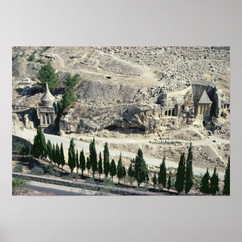 Kidron Valley at the foot of the Mount of Olives Poster