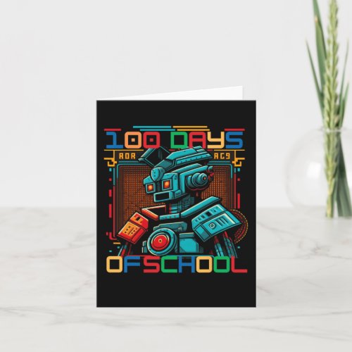 Kids 100 Day Of School Gamer Boy Girl Gamer Futuri Card