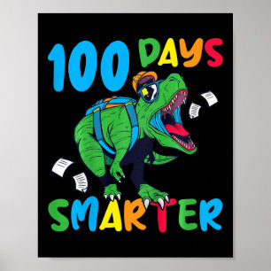 Kids 100 Days Of School 100 Days Smarter Kids 100t Poster