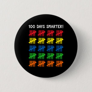 Kids 100 Days of School 100 Tally Marks Button
