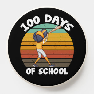 Kids 100 Days Of School Boys 100th Day Baseball PopSocket