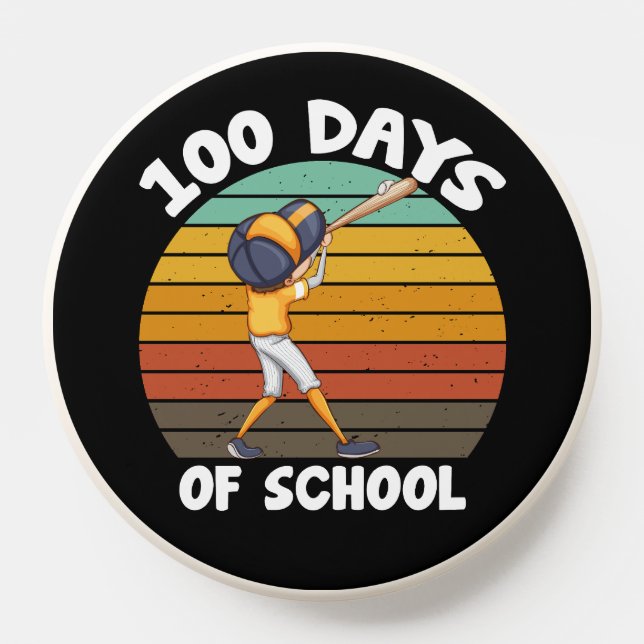 Kids 100 Days Of School Boys 100th Day Baseball PopSocket (Popsocket)