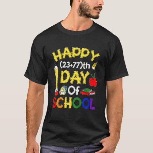 Kids 100 Days Of School Boys Happy 100th Day Of Sc T_Shirt